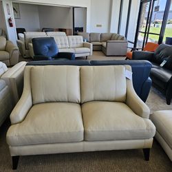 100% Real Leather Loveseat - Collyn 