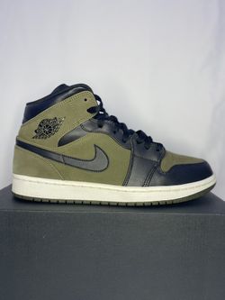 air jordan 1 mid olive canvas