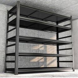 New -87" H Garage Shelving 5 Tier Storage Shelves Heavy Duty 3800LBS Adjustable Shelf Unit Metal Garage Shelving for Warehouse Industrial Basement, 87