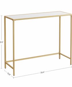 White Gold Entryway Table