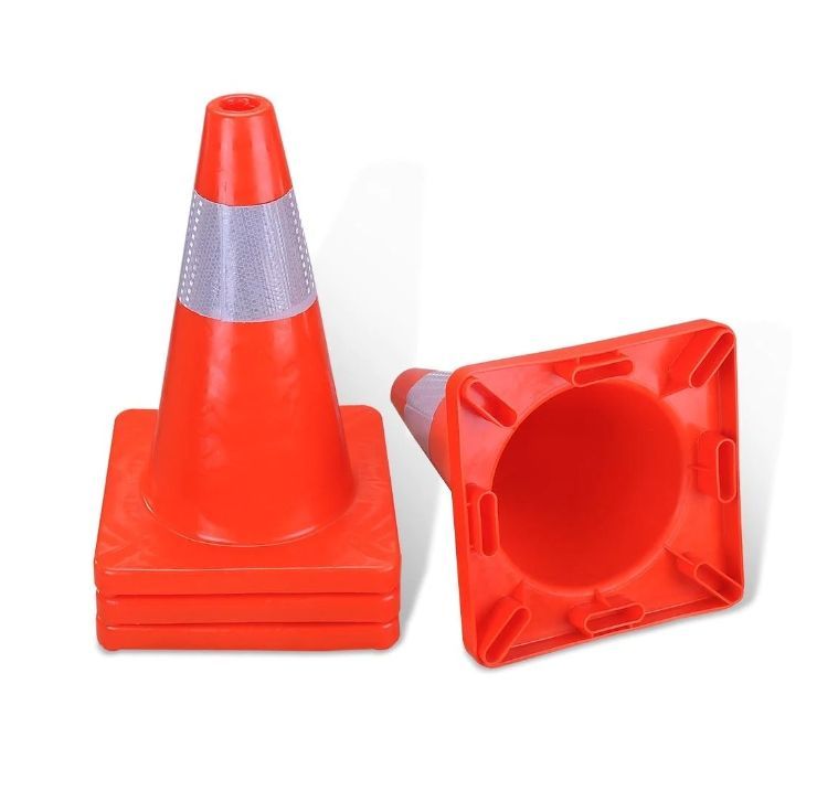 4pcs 18-In Road Traffic Safety Cones Reflective Collar - Home Business Supplies - Event Safety Cones - Summer Sale