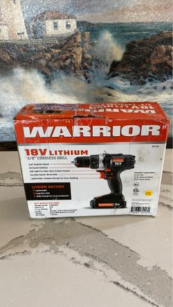 Warrior 18v lithium 3/8 cordless drill variable sped