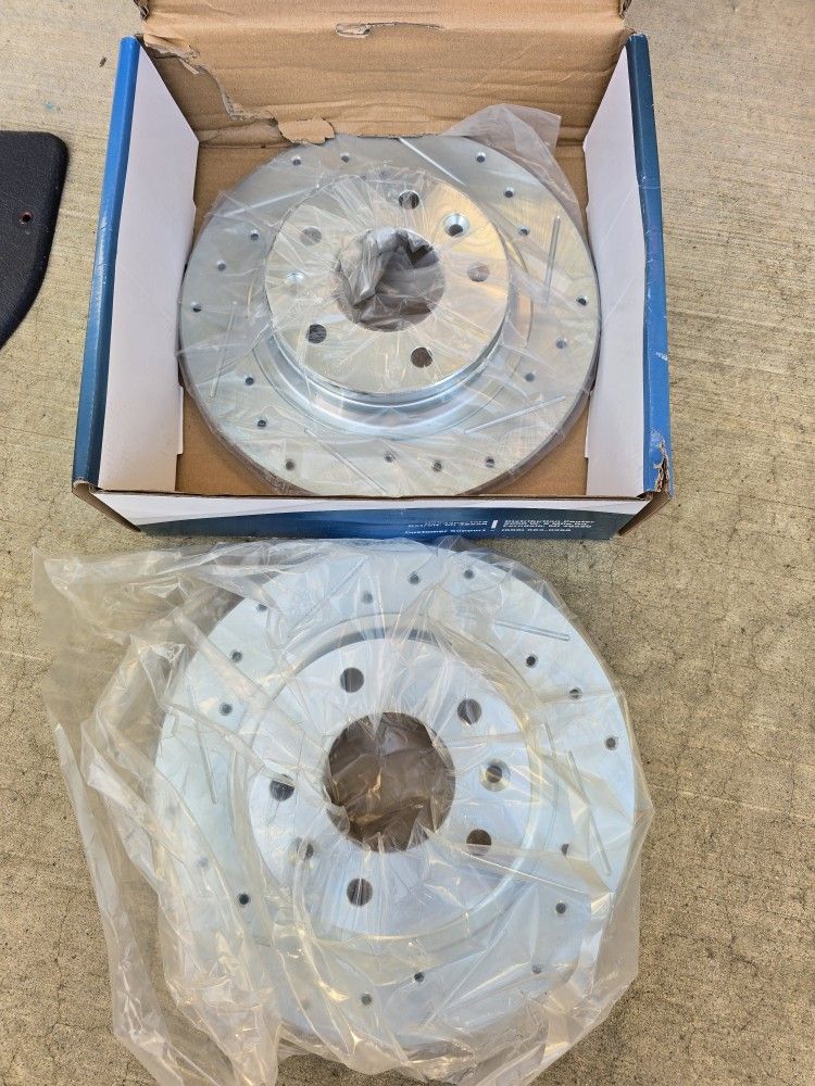 Rear Drilled and Slotted Brake Rotors