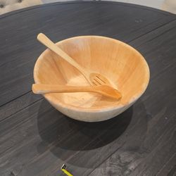 12" Salad Bowl With 2 Spoons