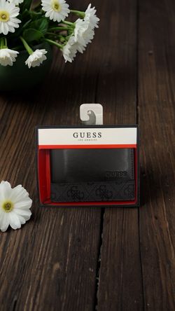 Guess Men's Leather Credit Card ID Wallet Bifold NWT