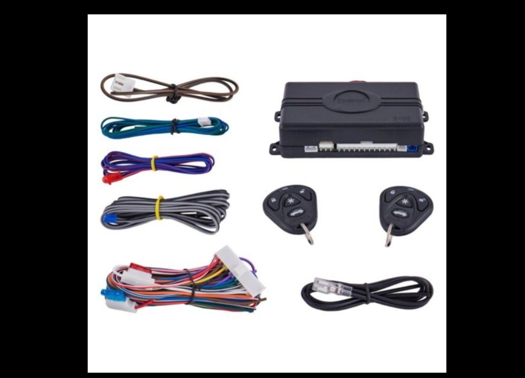 AVITAL 3100LX 3 CHANNEL CAR ALARM SYSTEM SECURITY 2 REMOTES AND KEYLESS ENTRY