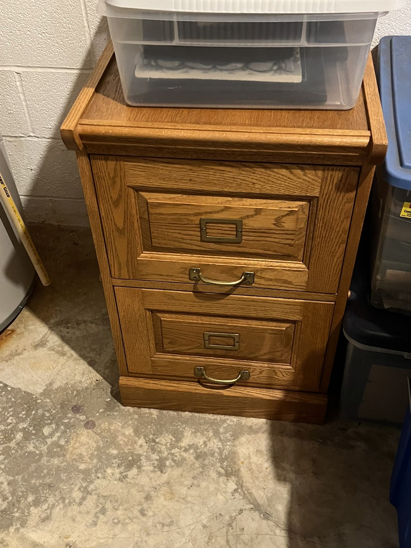 Oak Filing Cabinet