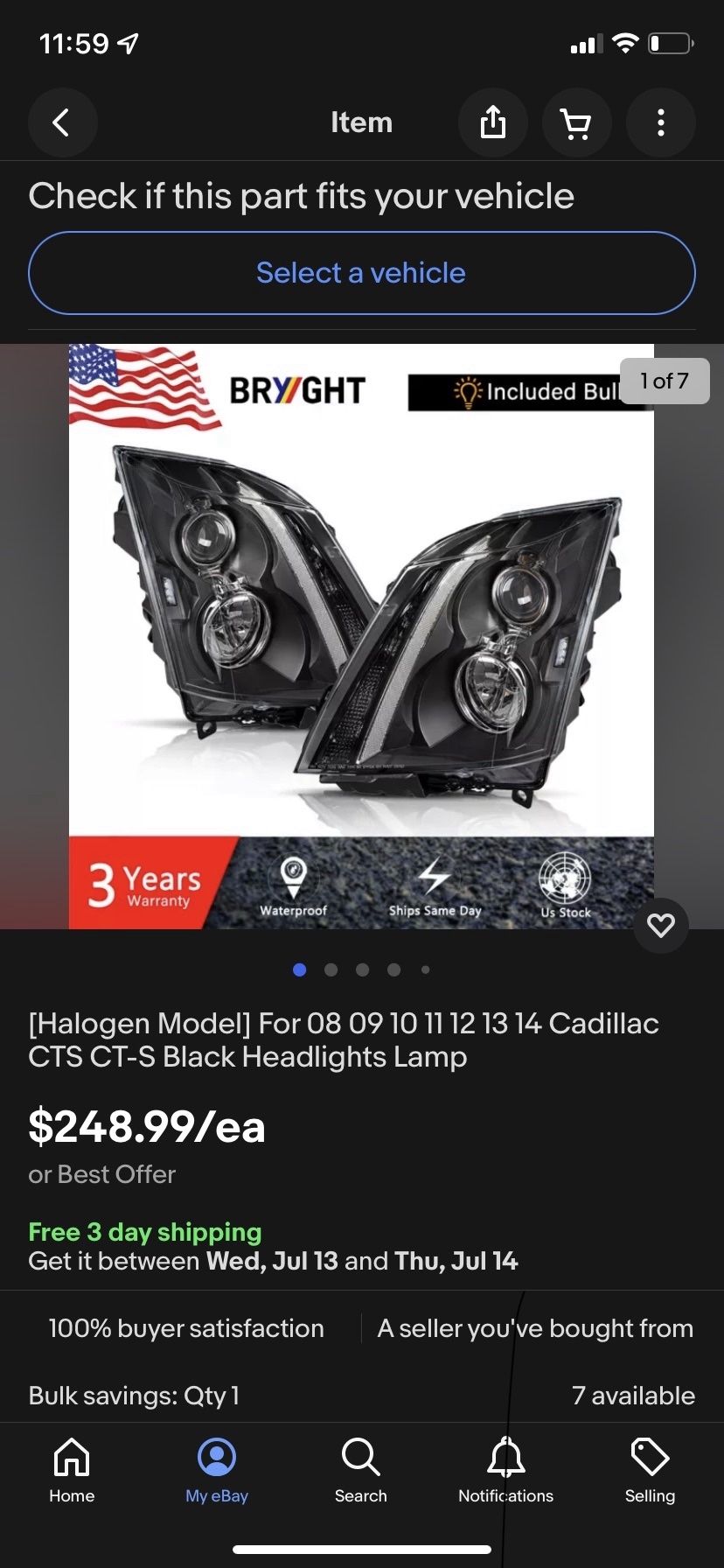 Cadillac CTS-V Headlights