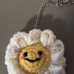 Handmade Amigurumi Flower Keychain 