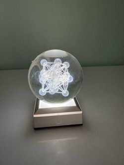 3D Laser etched crystal ball