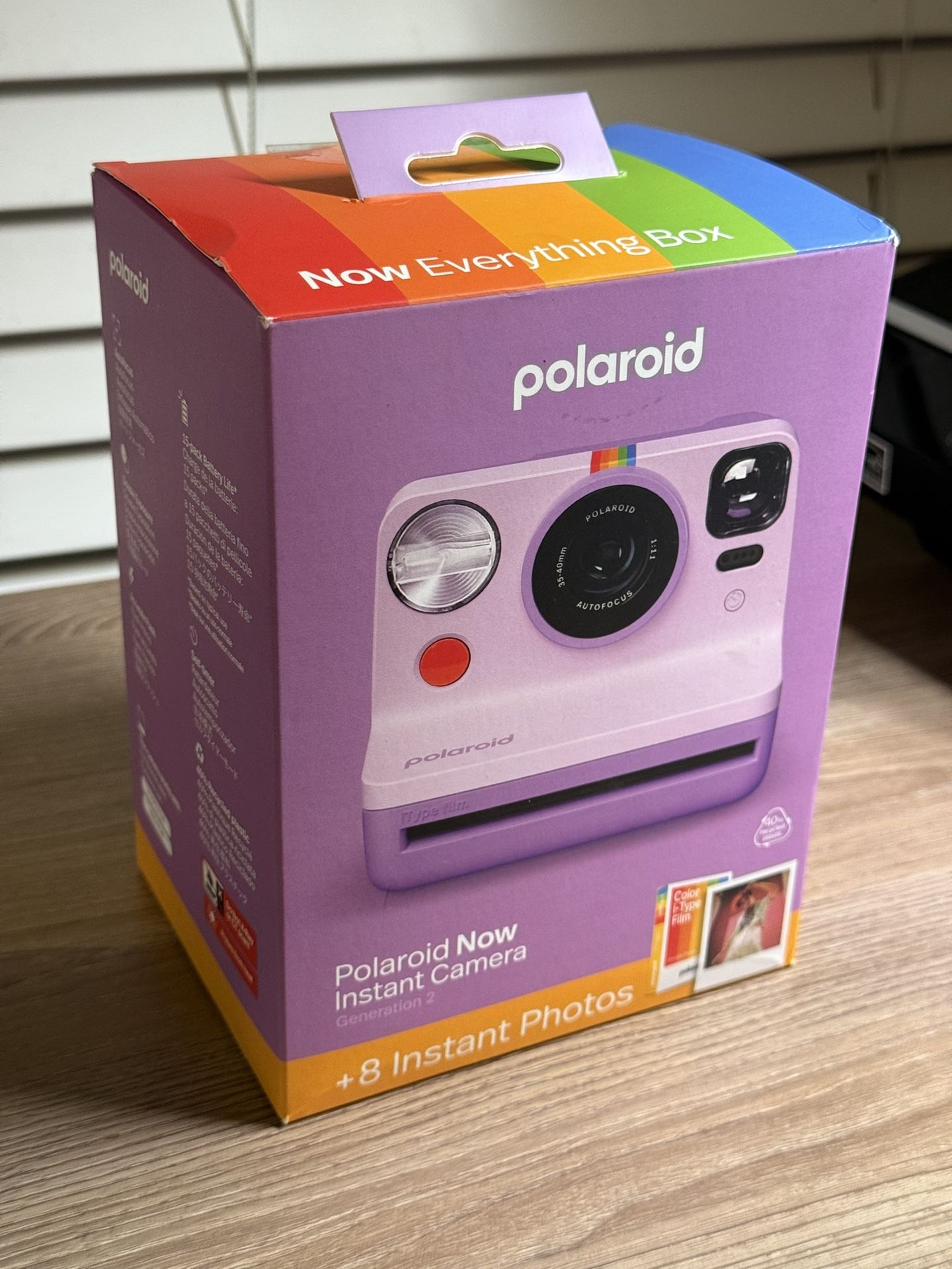 BRAND NEW Polaroid Now Gen purple instant film camera with film