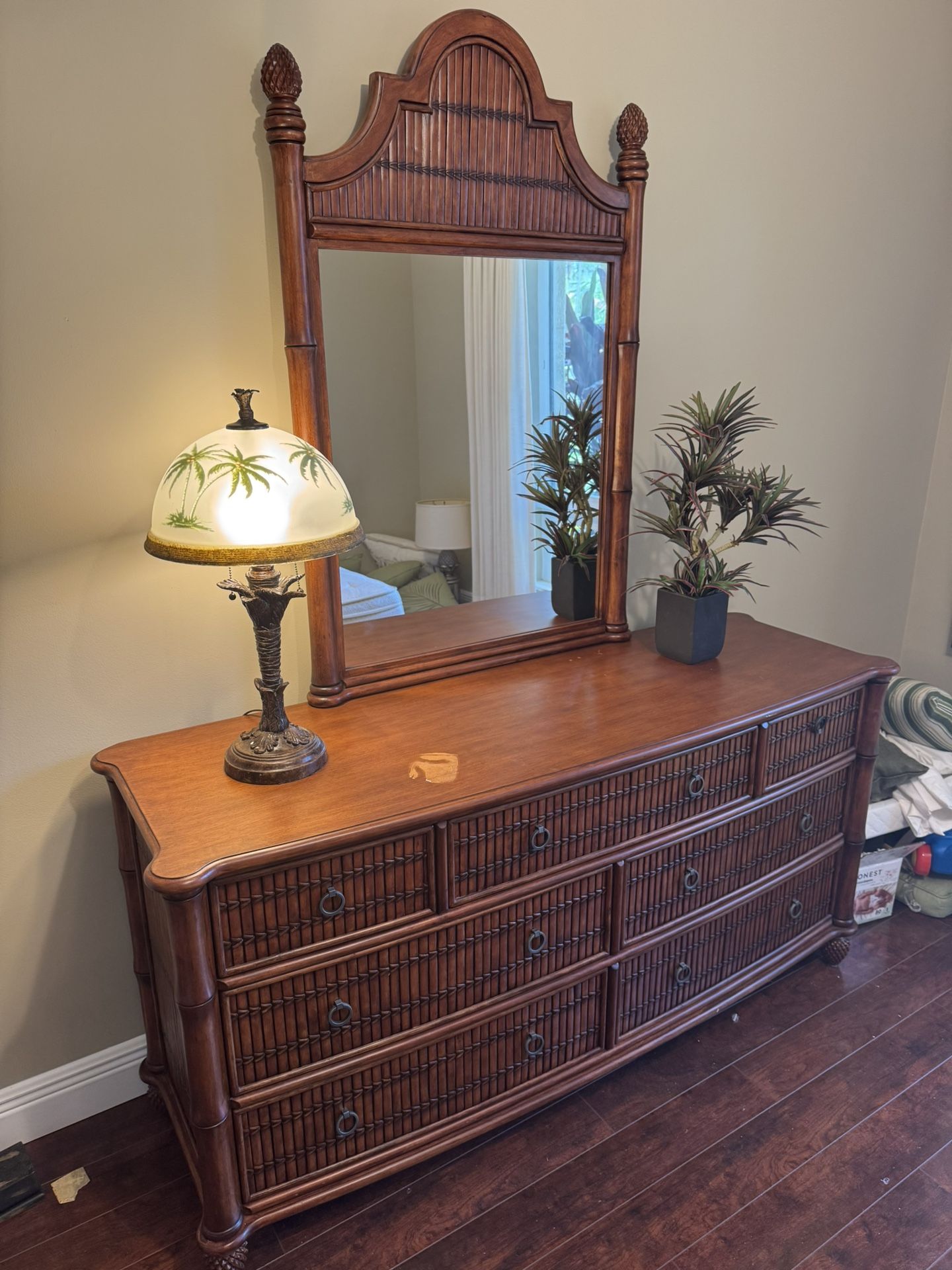 Tommy Bahama Solid Wood Dresser With Mirror