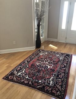 4.5 X 6.7 100% Wool Persian Bakhtiari Hand Knotted Rug 