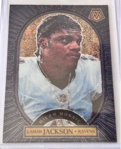 Lamar Jackson Panini Mosaic Micro Mosaic Football Card