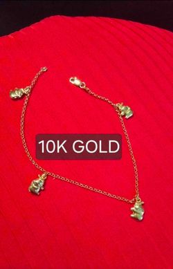 10k Gold Elephant Anklet ✨ (custom made️)