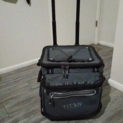 Titan by Arctic Zone 60 Can Collapsible Rolling Cooler,