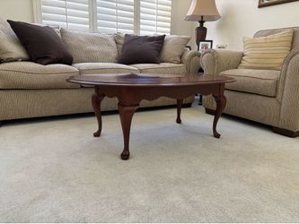 Ethan Allen oval coffee table