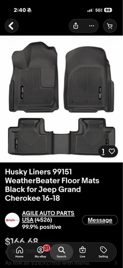 Husky Liners WeatherBeater Floor Mats – Jeep Grand Cherokee