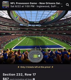 RAMS tickets section 232