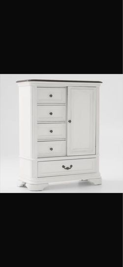 White wooden dresser