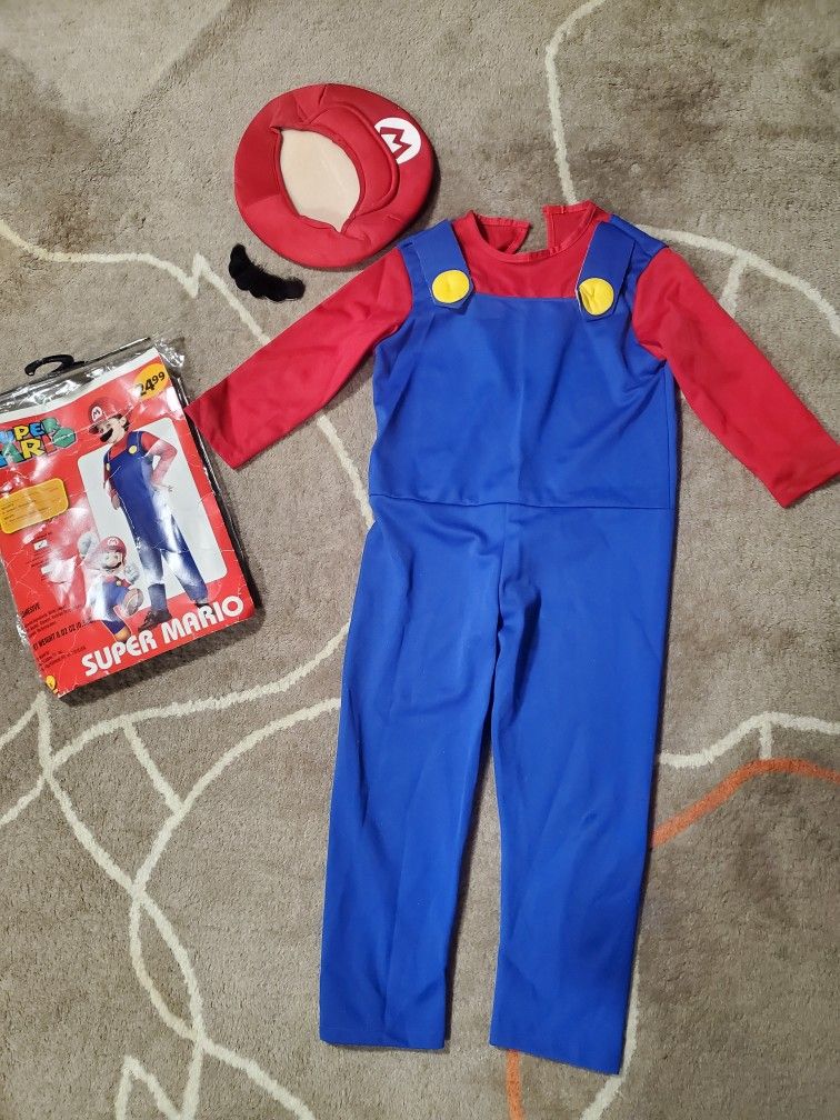 Super Mario Halloween Costume Kids Size Small (3-4 Years)