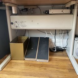 FREE Industrial Pneumatic Adjustable Desk (Manual Lift) + IKEA 79x24 Top