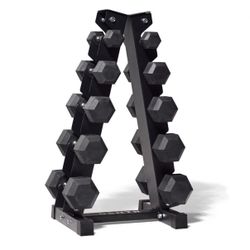 Centr 150 lb. Dumbbell Weight Set with Rack Brand New In Box Only $198