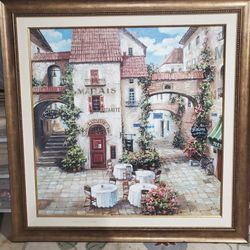 Huge European Village  Canvas  Art Picture/Wall Hanging 45"x45"
