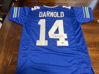 Sam Darnold Of The Seattle Seahawks Signed Throwback Jersey