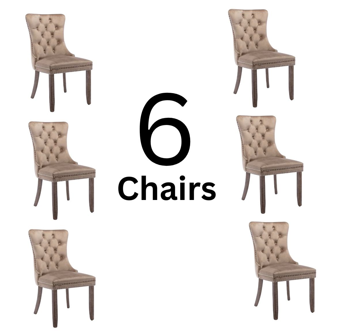 Luxury Velvet Dining Chairs Set of 2 - Modern Tufted Upholstered Side Chairs with Solid Wood Legs & Nailhead Trim, 280lb Weight Capacity, High Back Su