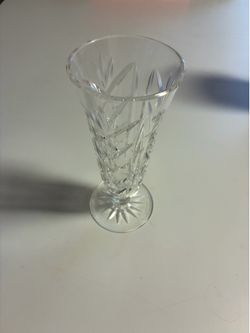 OBO Waterford Crystal Kilbarry Flared Fluted Footed Bud Vase 7”