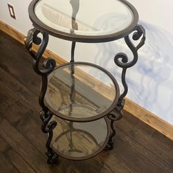 Cast Iron Glass Shelves 