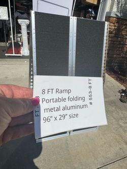 Extra Long RAMP - 8 FT long by 29” wide. Folding,  brand new,  800 lbs weight support