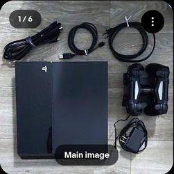 Playstation 4 PS4 Black 500GB Bundle 2 DualShock Controllers, Cables and Dock