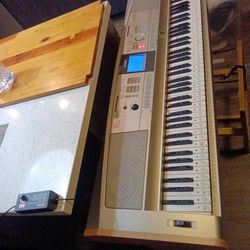 Used Yamaha DGX-505 88key Keyboard W/ Stand And AC/DC Adapter . Used Condition No Bench Only Stand 