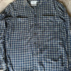 Goodfellow & Co Button Up Long Sleeve Plaid Button Shirt Men’s Size L Standard