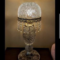 Beautiful Antique Cut Glass Lamp
