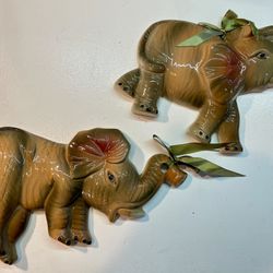 Two Elephant Figurines