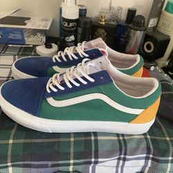 Vans Old Skool Shoe Blue/Green/Yellow 