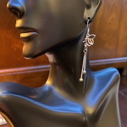 Silver Butterfly Fashion Earrings 