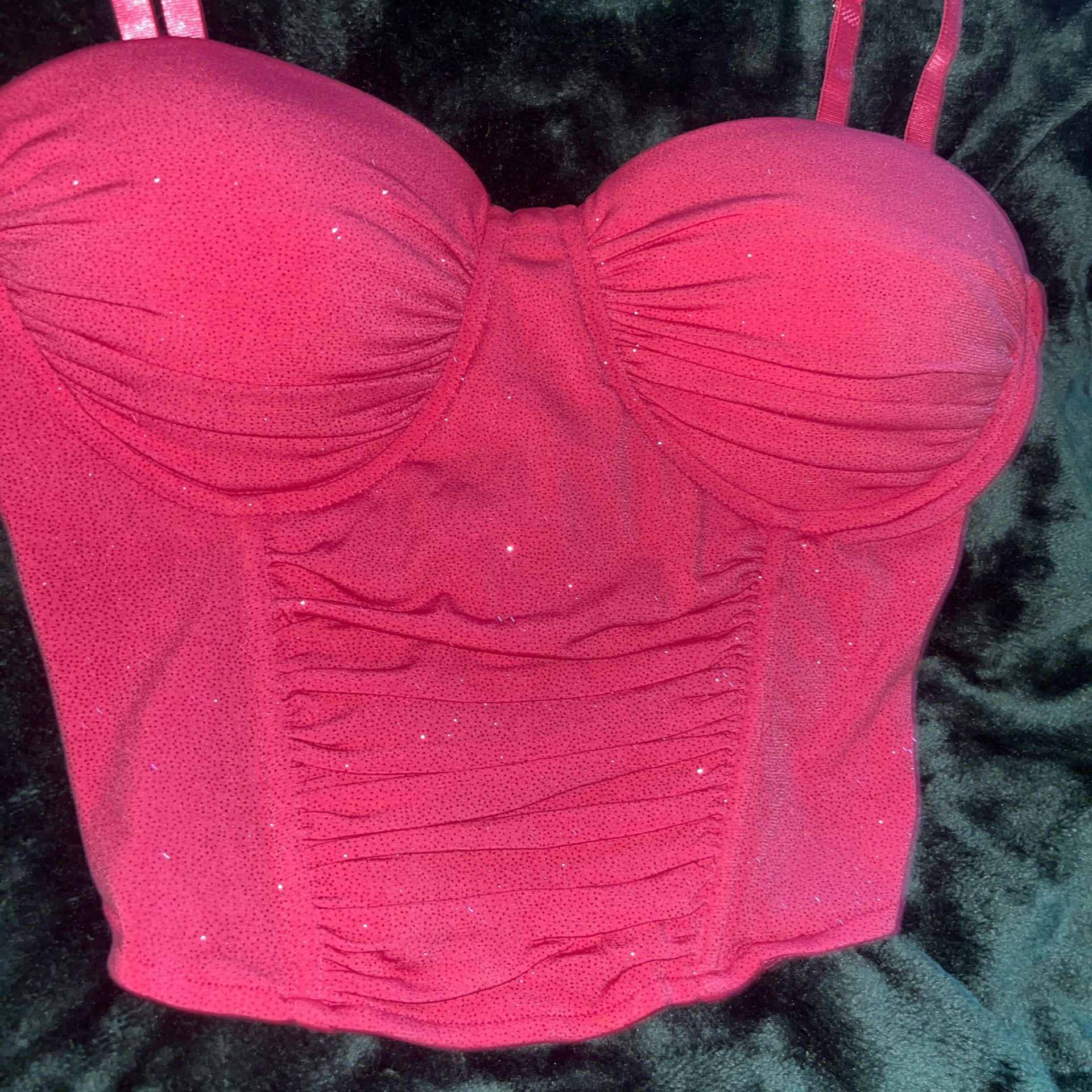 Pink Sparkly Corset Tank top