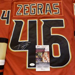 Trevor Zegras Signed Ducks Jersey (JSA)