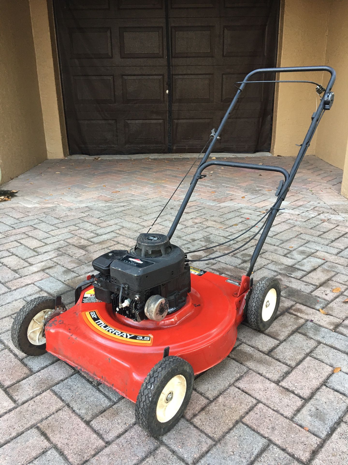 22” Murray Push Lawn Mower With 3.5hp Briggs And Stratton Classic Engine