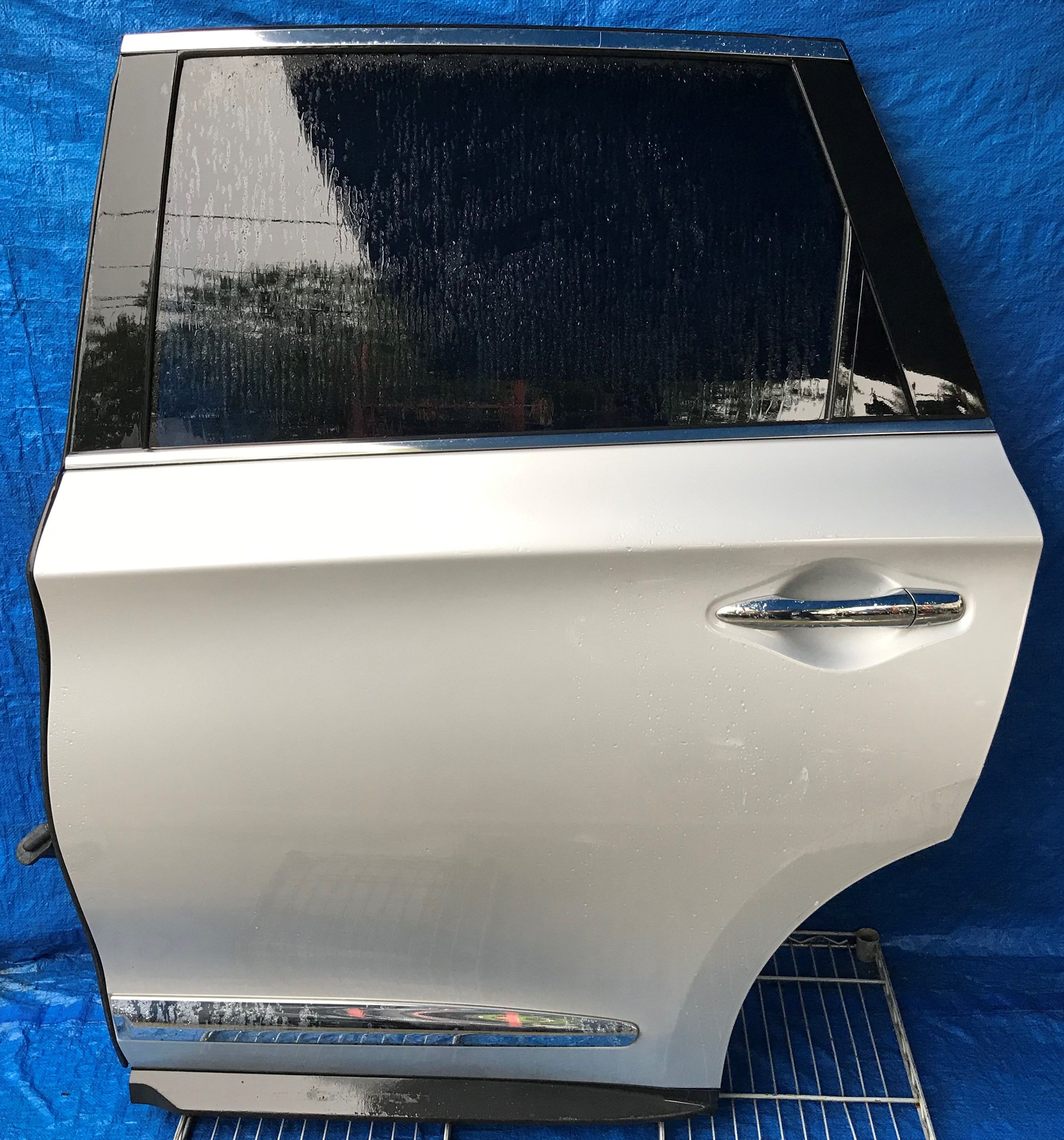 2013 INFINITI JX35 REAR LEFT DRIVER SIDE DOOR SILVER