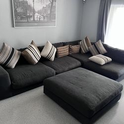 Nichols Park Onyx Sectional 4pcs Sofa 