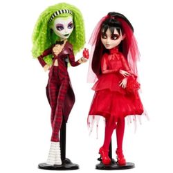 MONSTER HIGH SKULLECTOR Beetlejuice & Lydia Collector Dolls 2pk NEW