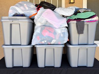OVERFLOWING BINS & BAGS OF CLOTHES – $400 TAKES EVERYTHING! 👖👚🛍️