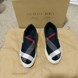 Burberry Copford Canvas Slip On Shoes