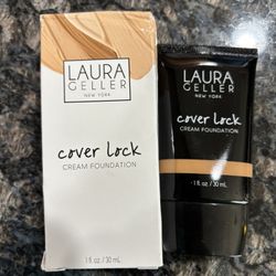 NEW LAURA GELLER COVER LOCK CREAM FOUNDATION IN SAND FULL SIZE $15!!
