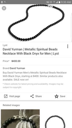 David Yurman Metallic Spiritual Beads Necklace with Black Onyx